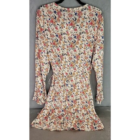 NWT Auguste The Label Boho Bell Sleeve Wrap Ruffle Mini Dress Sz 10, BEAUTIFUL! - Picture 8 of 12